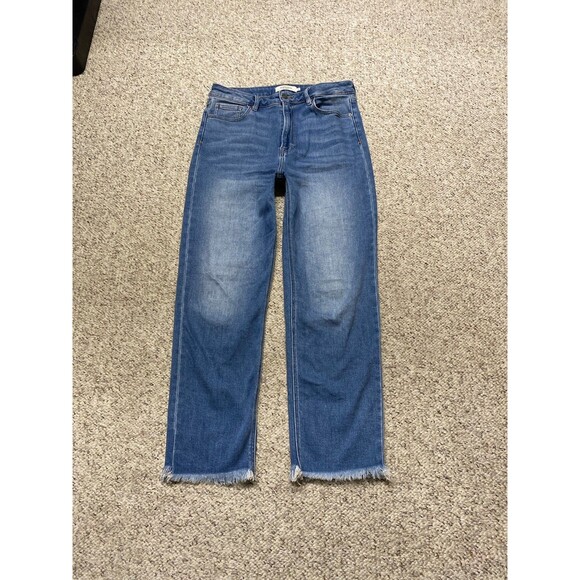 31 Buckle Hidden 90s High-Rise Straight Leg Raw Hem - Picture 1 of 8